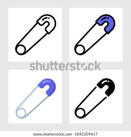 brooch icon vector design in filled, thin line, outline and flat style.