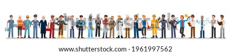 People group different job and occupations character vector design. Labor Day. Stock foto © 