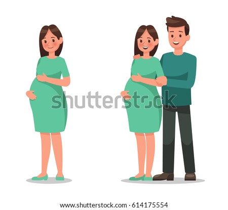 pregnant woman character vector design
