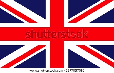 British flag, Union Flag or Union Jack, vector