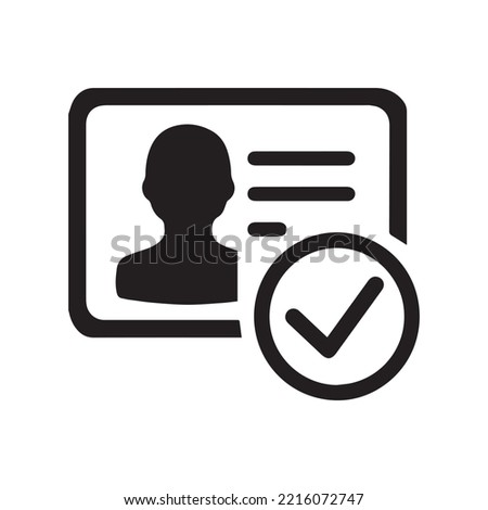 Id card outline icon. linear style sign for mobile concept and web design. Identification card. Symbol, logo illustration. Pixel perfect vector graphics.Employee clerk card, vcard