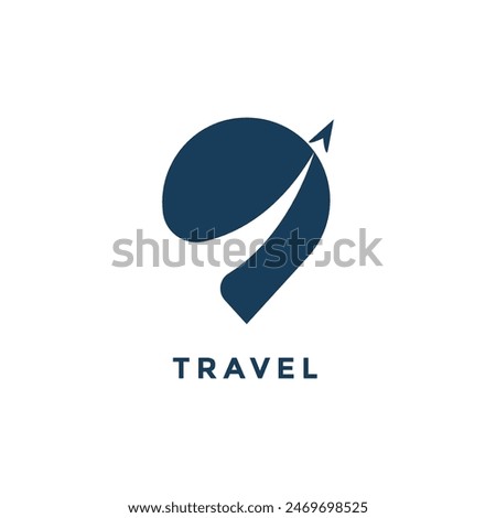 Air travel logo template. Travel. Pin. Location on map logo concept. Plane icon. Plane. Plane vector. Airplane. Airplane icon. Airplane vector.