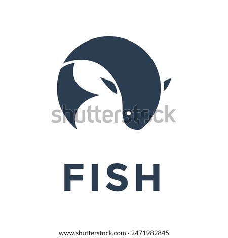 Fish logo template suitable for businesses and product names. This stylish logo design could be used for different purposes for a company,