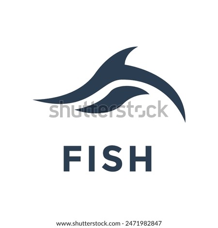 Fish logo template suitable for businesses and product names. This stylish logo design could be used for different purposes for a company,