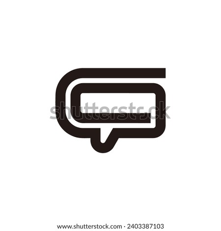 Chat letter G logo with a modern and minimalist concept
