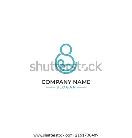 Mother With Baby Logo and photo stock