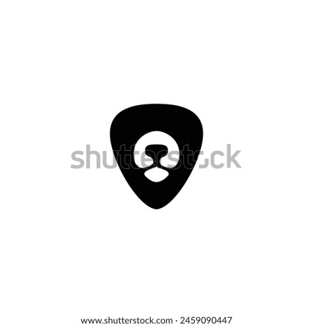 Logo Bear guitar pick. stock logo design