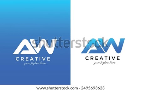 aw logo or aw logo design for business and company	