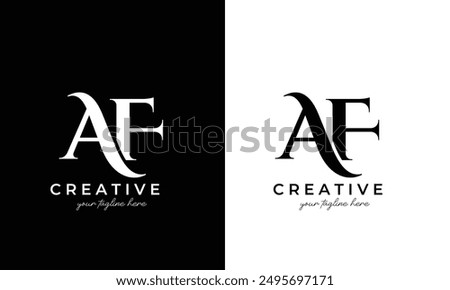 af logo design or af letter logo for your business	
