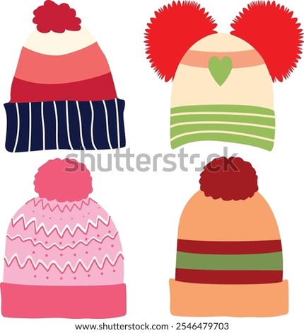 Winter Hat Chirstmast Collection 2025 Variation Vector