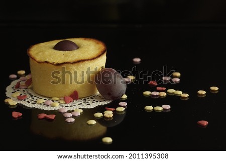 piece of cake with deko.  Stok fotoğraf © 