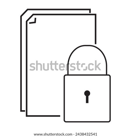 file lock icon vector design. document icon vector design. important icon vector design