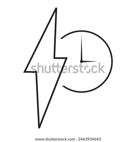 Electric battery limit icon vector design. Electric time icon vector design