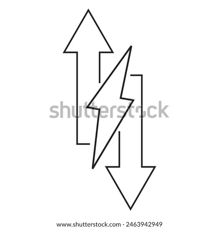 up and down electric icon vector design