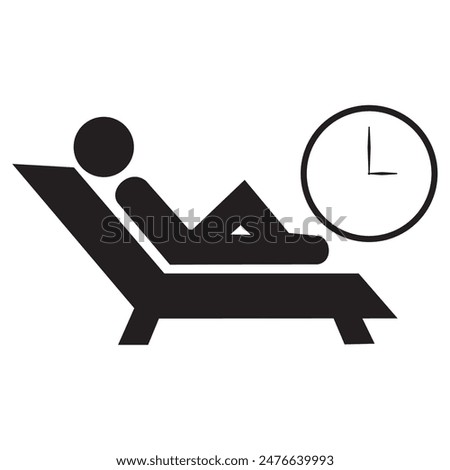 sleep rest clock icon vector design