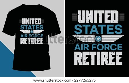 US Air Force Military Vector Tshirt Design  