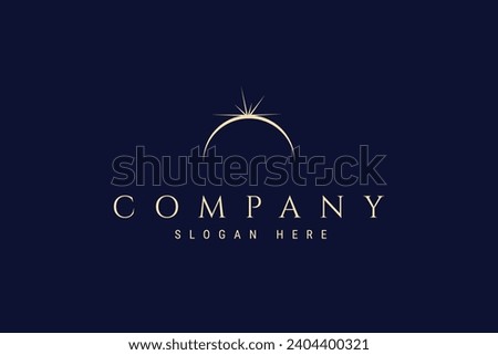 Eclipse abstract illustration logo design template