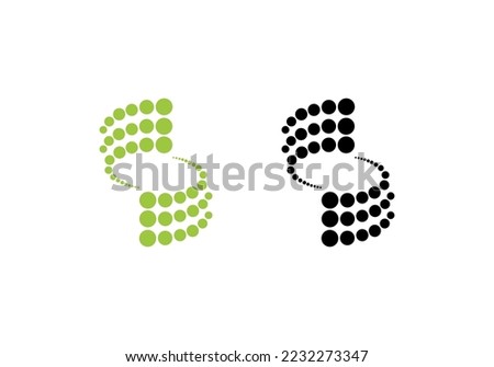 initial letter logo S dots initial company icon business logo background illustration