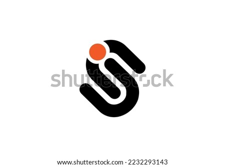 initial letter logo SJ JS initial company icon business logo background illustration