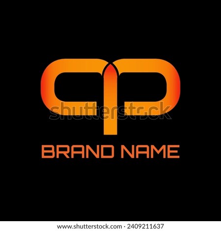 PP, PIP, initial letter logo design vector