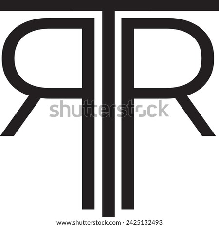 RTR initial letter monogram logo design vector