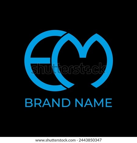 EM initial logo design vector