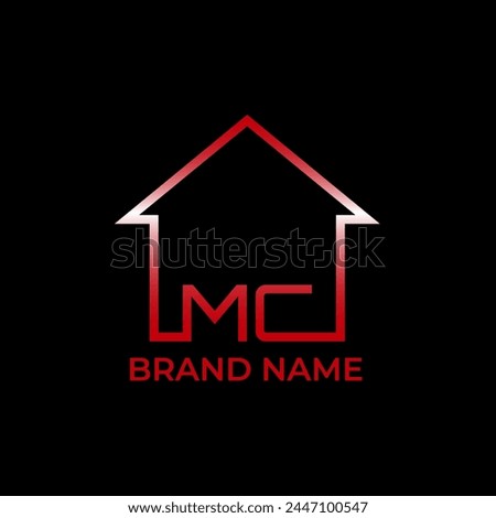 MC house property logo design vector