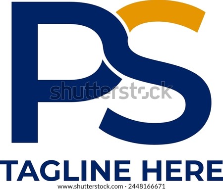 PS initial logo design vector