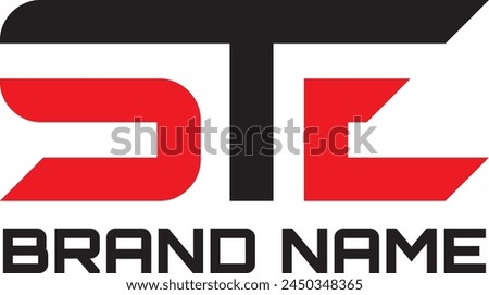 STE initial letter logo design