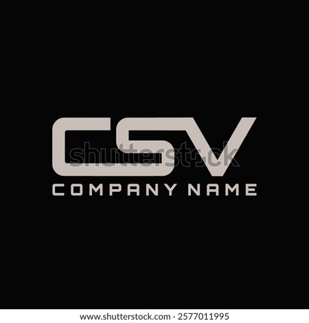 CSV letter logo design for company