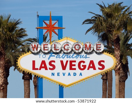 Welcome to Las Vegas sign with buildings removed.
