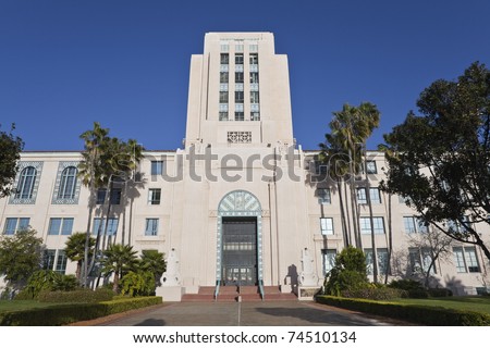 The Historic San Diego City And County Administration Building. Stock ...