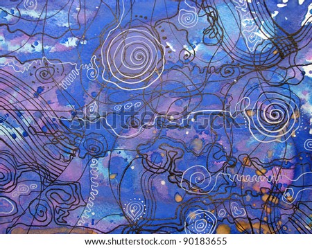 abstract illustrated grunge background with space for your text | watercolor