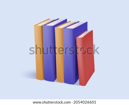 3D stack of books isolated on background, 3D vector free to edit. Stacks of books for reading, pile of textbooks for education. Set of literature, dictionaries, encyclopedias, planners with bookmarks.