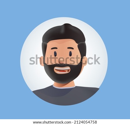 Young smiling man avatar. 3d vector people character illustration. Cartoon minimal style. 3D illustration of smiling people close up portrait. Business man, profile icon. 3D vector free to edit.
