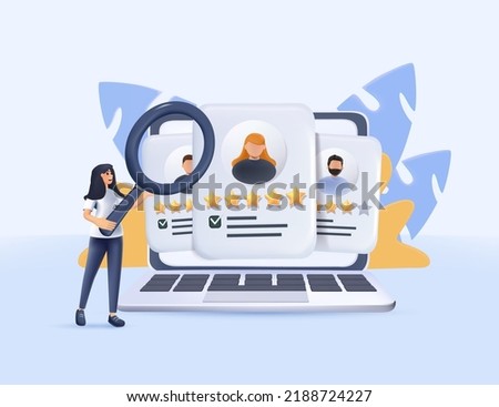 Marketing research abstract concept 3D vector illustration. Purchasing habits, brand persona, rating site, online shopping, focus group, user feedback, product review, e-commerce abstract metaphor