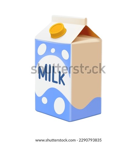 3d milk icon template vector. Milk pack mockup with white splashing liquid. 3D milk package cartoon illustration render isloated on white. Milk box realistic cartoon