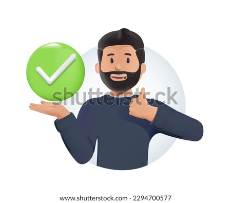 Cheerful young woman surrounded by hands with thumbs up and clapping. 3D character people. Concept of public approval, acknowledgment by audience, positive opinion, recognition. Colored vector 3D