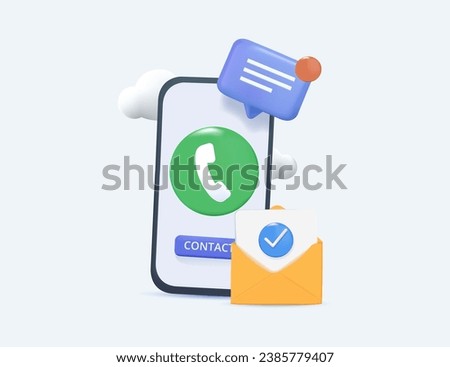 Get in touch abstract concept vector 3D illustration. Initiate contact, contact us, feedback online form, talk to your customer, contact center, help line, company address, live chat abstract metaphor