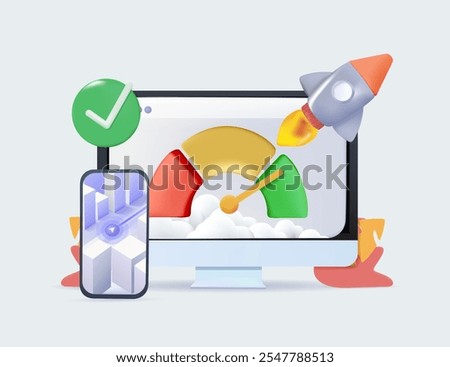 Software and frontend development abstract concept 3D vector illustration. HTML5 website development, wearable mobile app, accelerated mobile pages, responsive landing design abstract metaphor