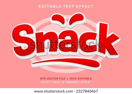 Snack food 3D editable text effect template