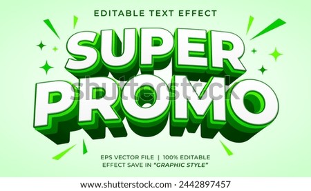 Super promo 3d editable text effect template