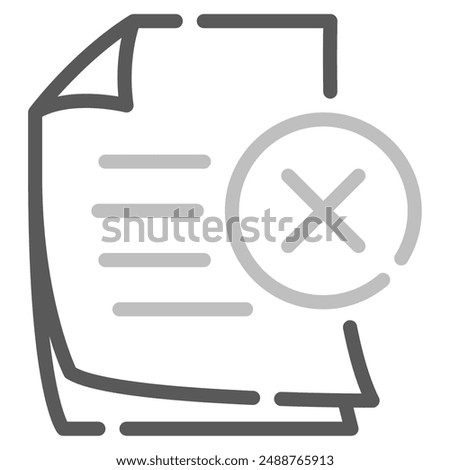 No Documents icon for web, app, infographic, etc