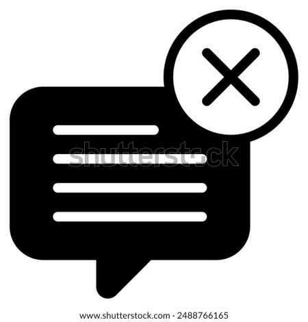 No Chats icon for web, app, infographic, etc