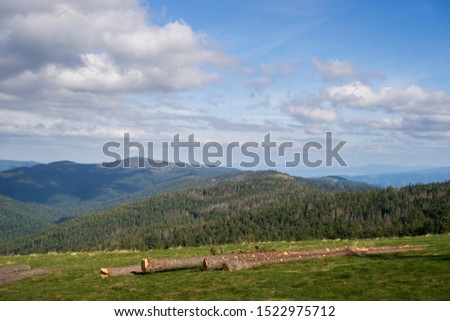 Gorce Mountains view on Kamienica Gorczanska Valley from Jaworzyna Kamieniecka Zdjęcia stock © 