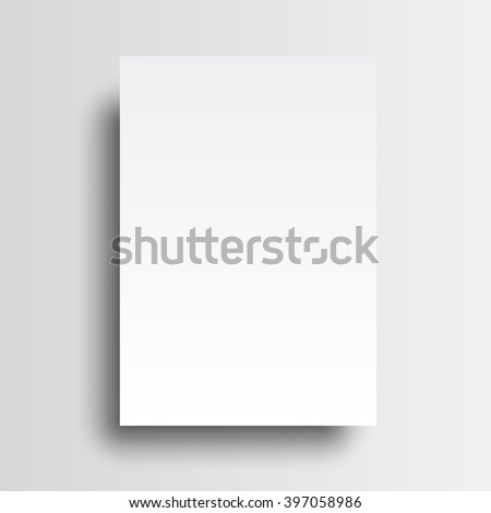 Vector A4 Mockup Isolated On White Background - 397058986 : Shutterstock