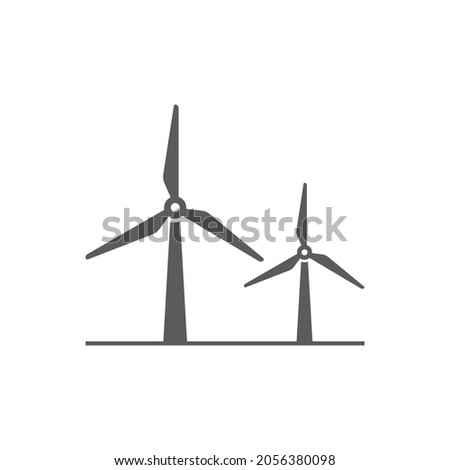 Wind power icon. Simple solid style. Mill, silhouette, farm, pictogram, wheel, power, technology, tower, power, energy alternative concept. Vector illustration isolated on white background EPS 10