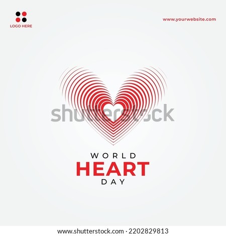 World heart day concept with fingerprint heart shape