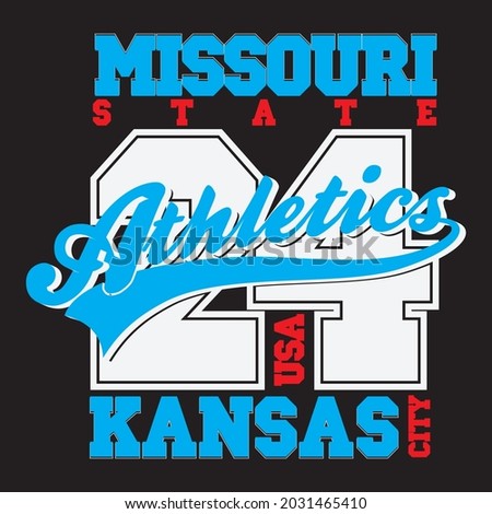 Missouri state athletics uas Kansas city t-shirt design, you can download vector file.