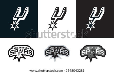 Football soccer team icons. San Antonio Spurs logo icons.eps
